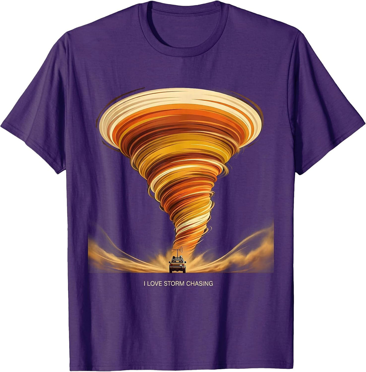 Men's I Love Storm Chasing Retro 70s Meteorology Gift for Storm T-Shirt - Purple