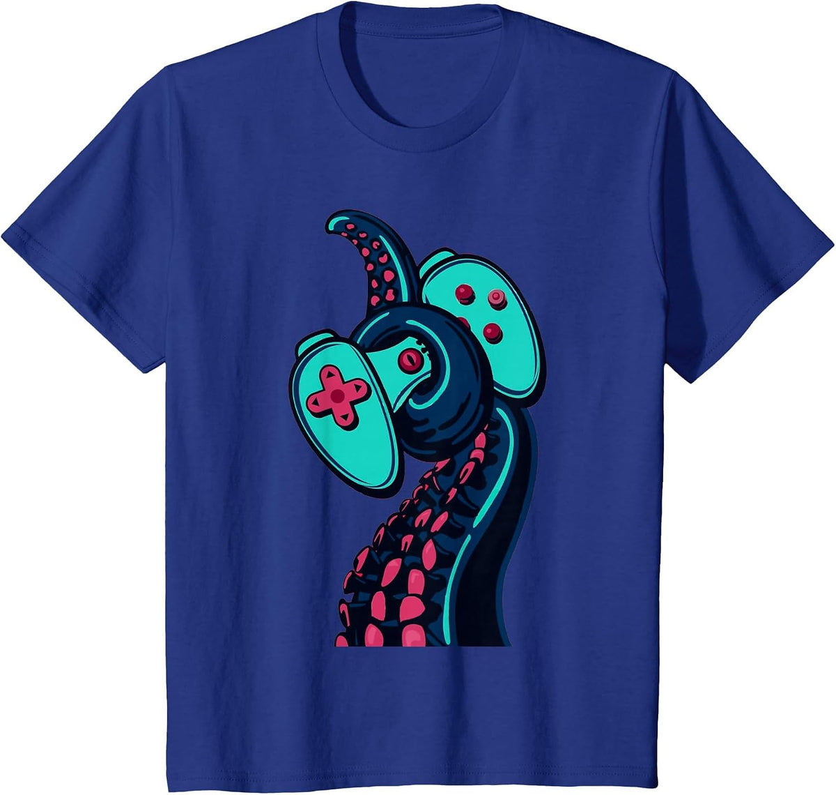 Cool Gamer Octopus Game Players T-Shirt - Royal Blue