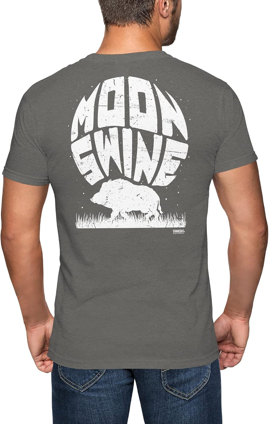 GIMMEDAT Deer Hunting Men Shirt Honey Hole Women Dad Husband Short Sleeve T-Shirt Gift - Deep Heather