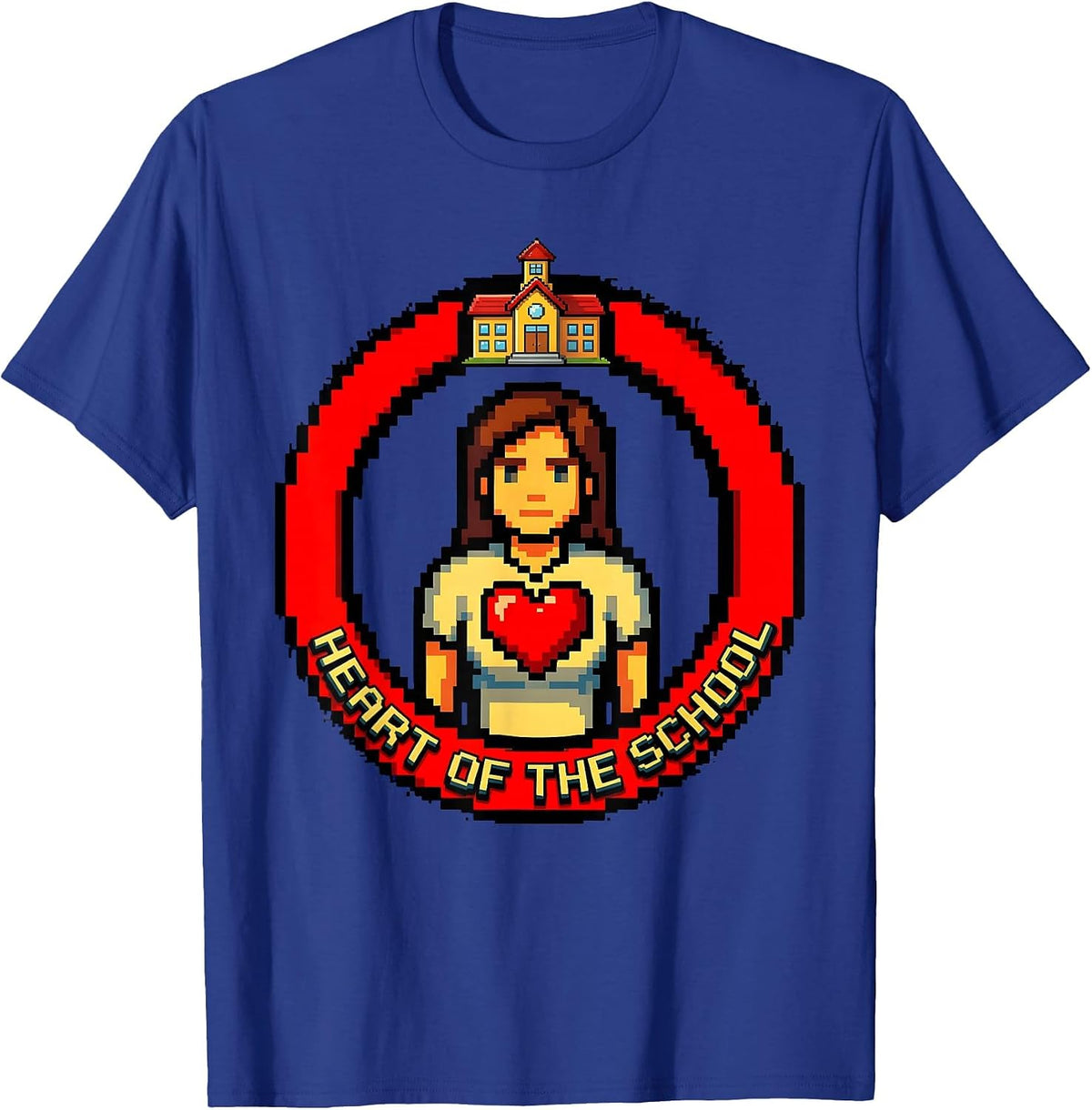 Heart of the School Paraprofessional Design T-Shirt - Royal Blue