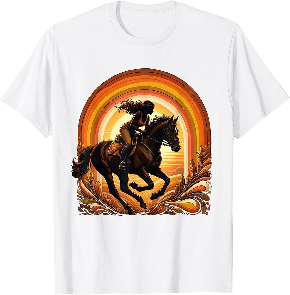 Men's Barrel Racer Tight Turn Rodeo Graphic T-Shirt - White