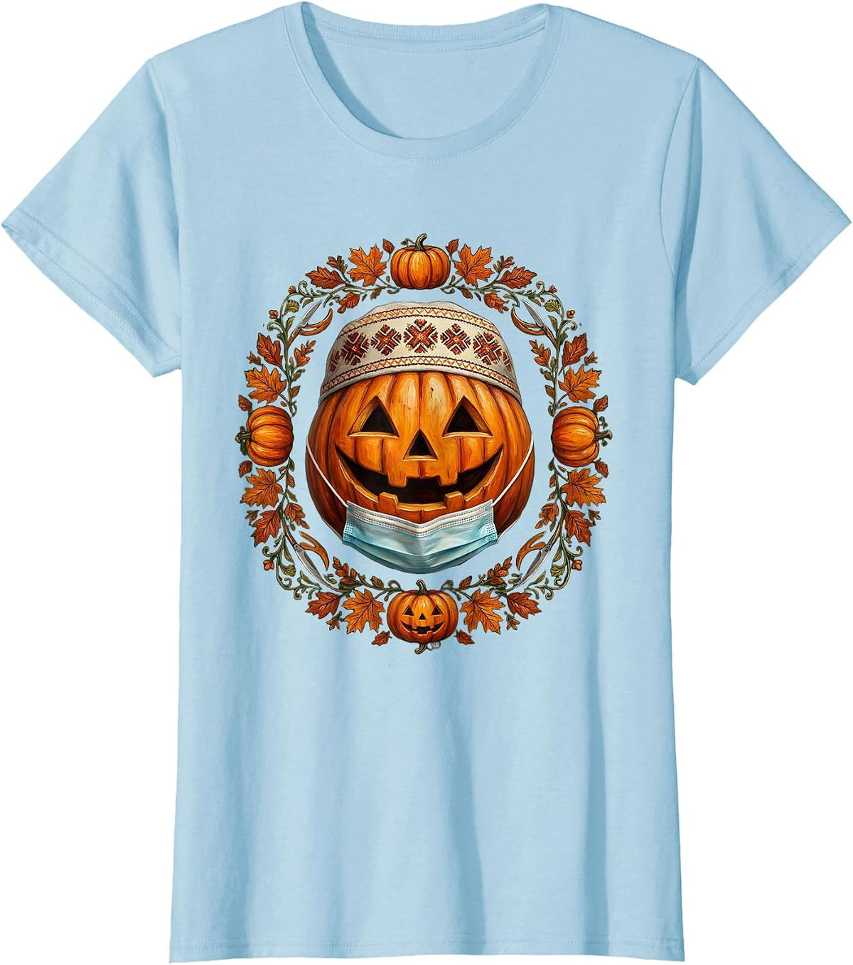 Halloween Surgeon Jack-O-Lantern Underscrub T-Shirt - Baby Blue
