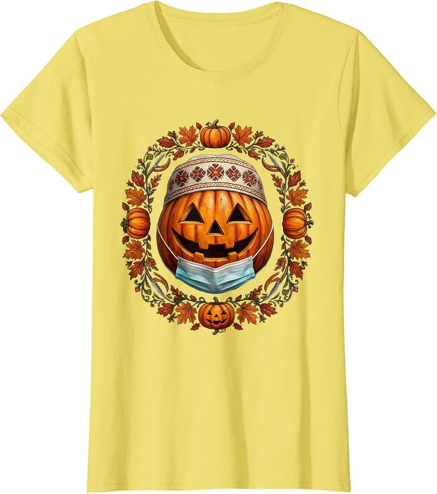 Halloween Surgeon Jack-O-Lantern Underscrub T-Shirt - Lemon Yellow