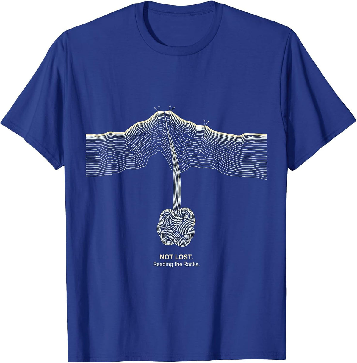Men's Not Lost Reading The Rocks Funny Rock Collector Geology T-Shirt - Royal Blue