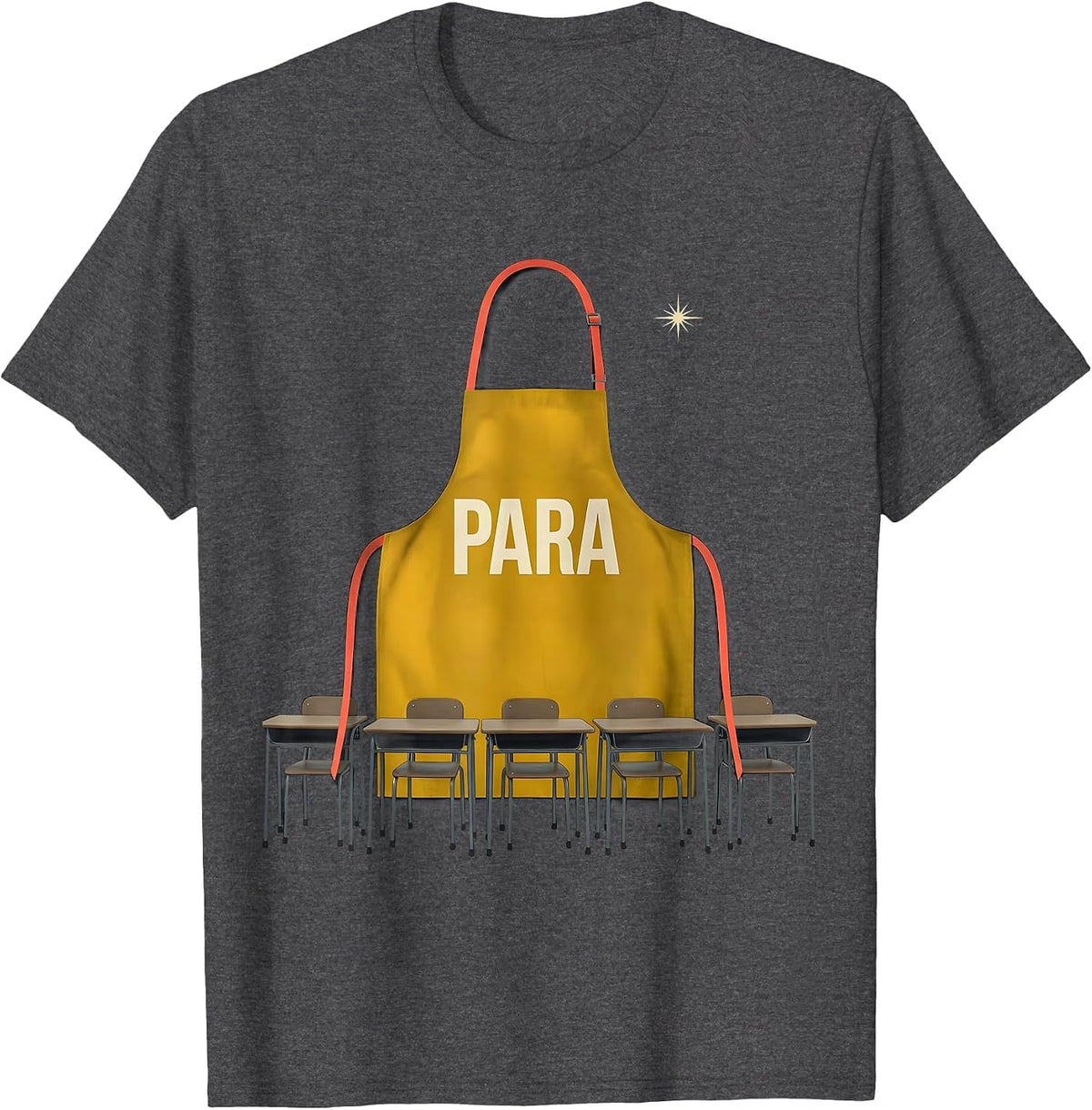Para Midcentury Modern School Aide Appreciation Gift T-Shirt - Dark Heather Grey