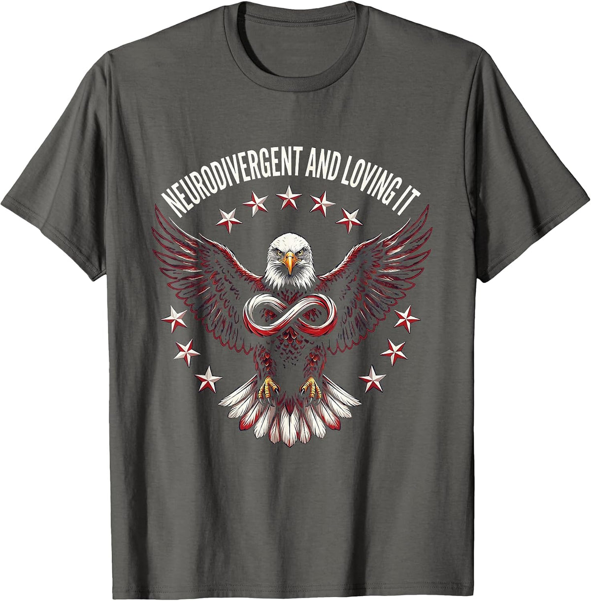Neurodivergent and Loving It Autism Design T-Shirt - Asphalt Grey