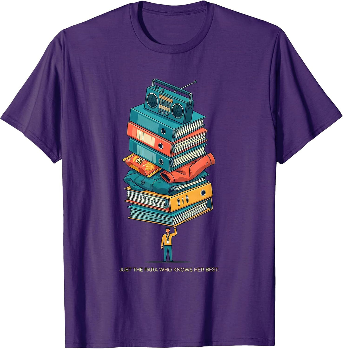 Just The Para Who Knows Her Best Funny Paraprofessional T-Shirt - Purple