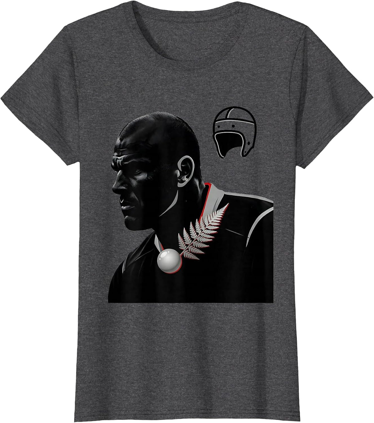 Women's Front Row Rugby Player Profile Kiwi Fan Humor T-Shirt - Dark Heather Grey