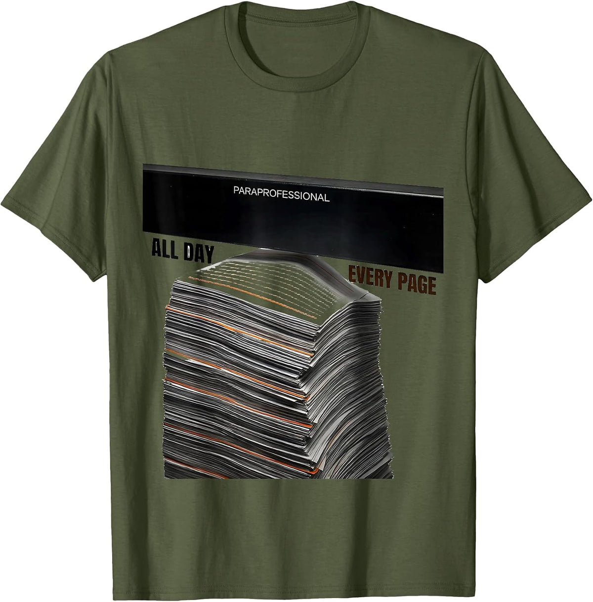 Men's Paraprofessional Signature Required All Day T-Shirt - Olive Green