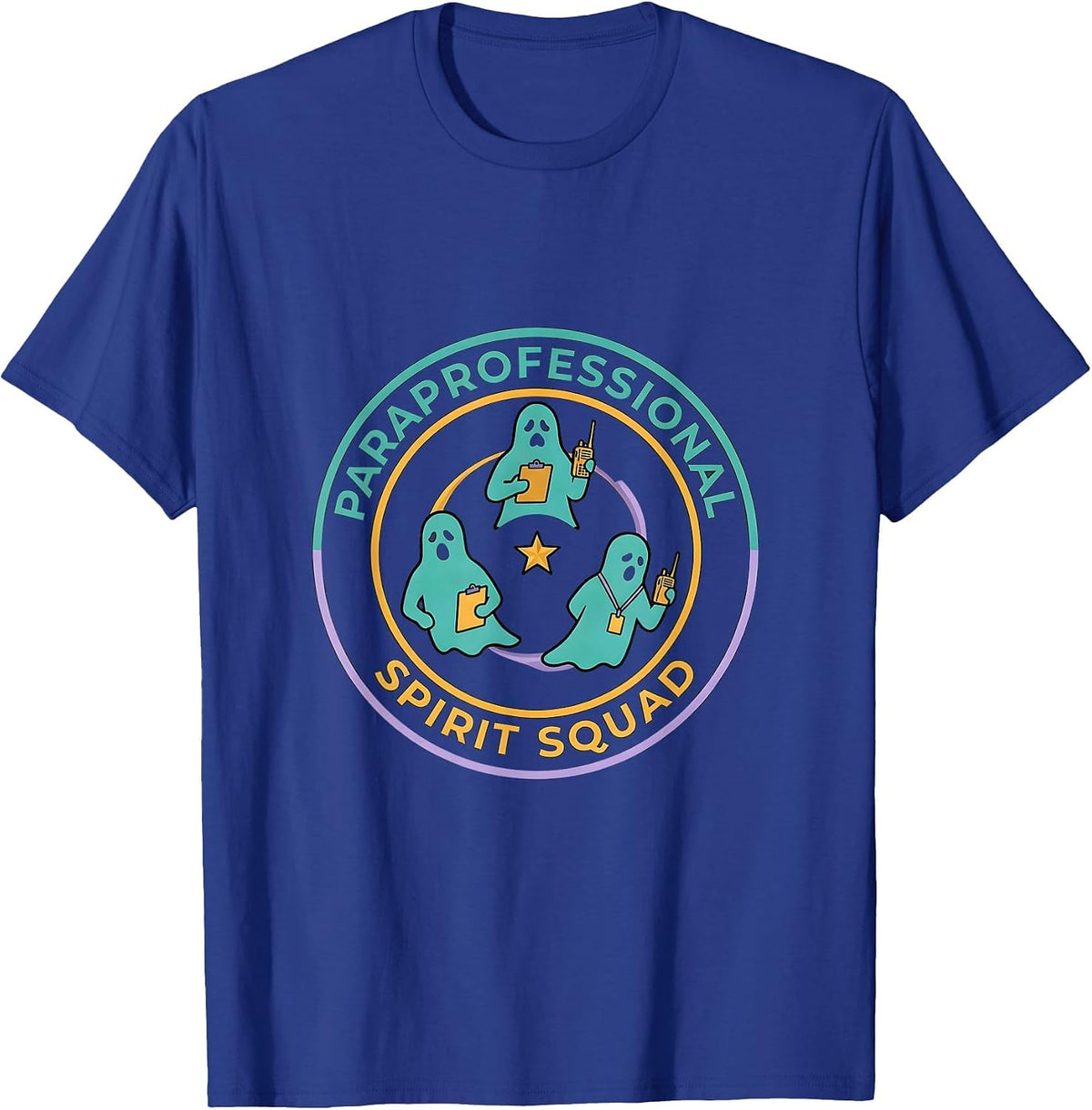 Paraprofessional Spirit Squad Funny Ghost Para Normal T-Shirt - Royal Blue