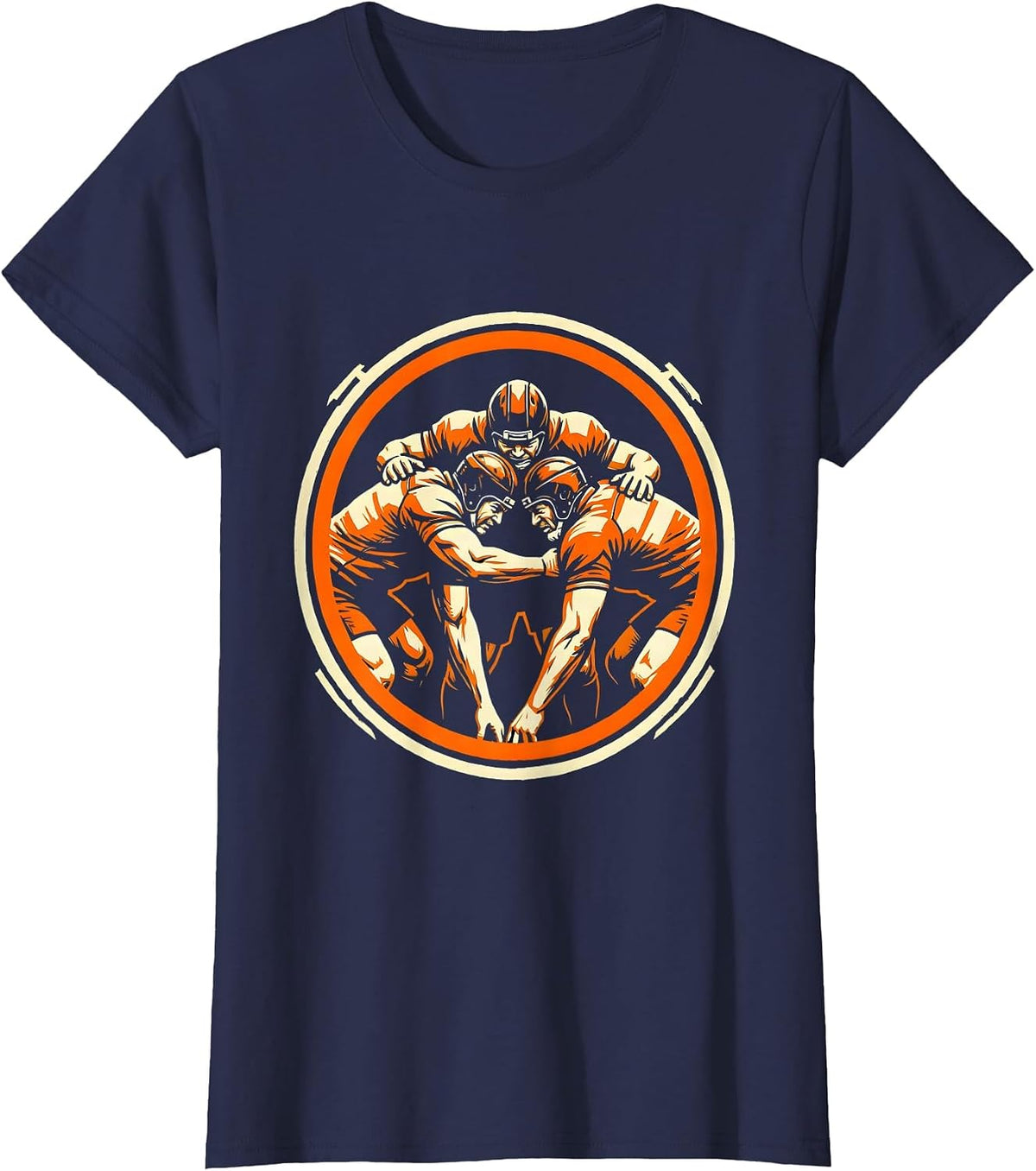 Women's Rugby Scrum Front Row Binding Graphic T-Shirt - Navy Blue