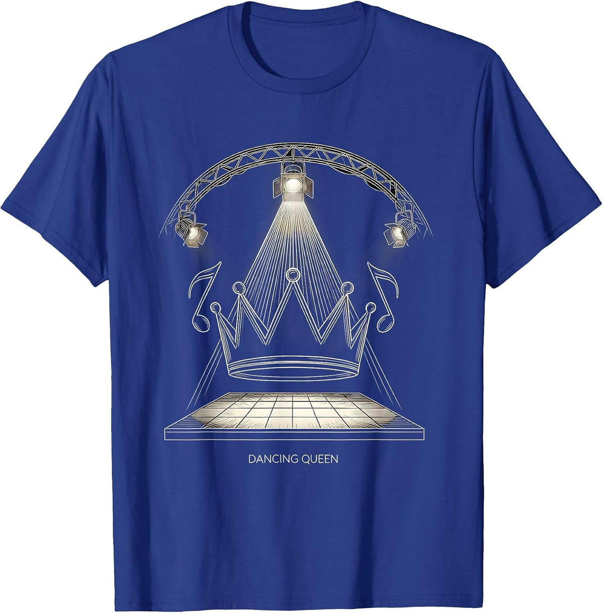 Dancing Queen Vintage Retro 70s Dance Mom Party Wear T-Shirt - Royal Blue