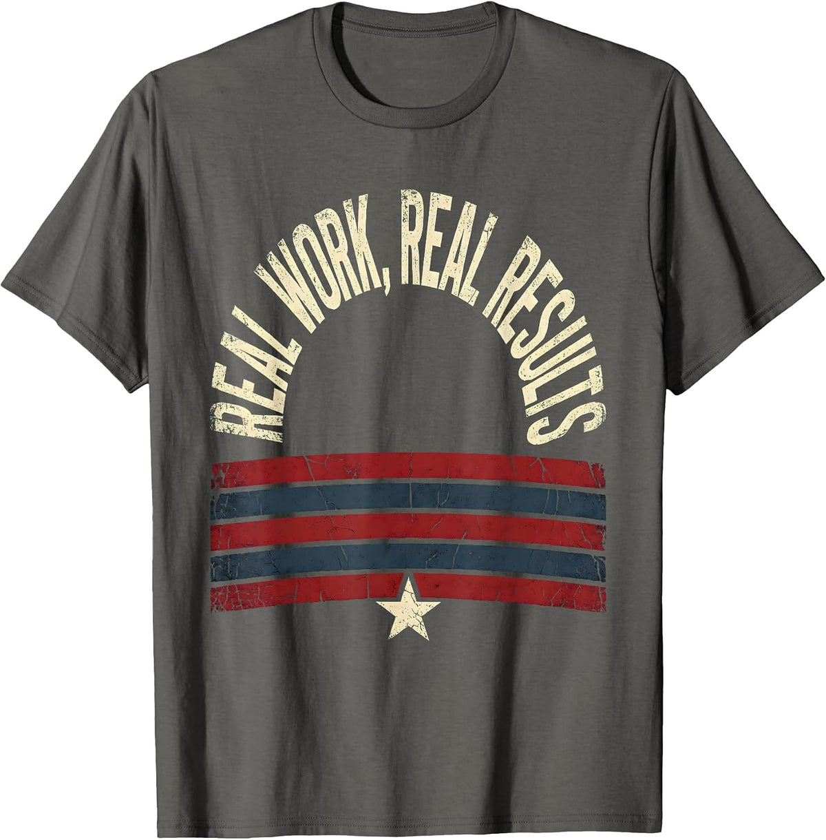 Real Work Real Results Paraprofessional Design T-Shirt - Asphalt Grey
