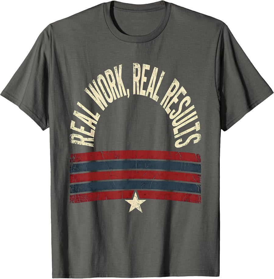 Real Work Real Results Paraprofessional Design T-Shirt - Asphalt Grey