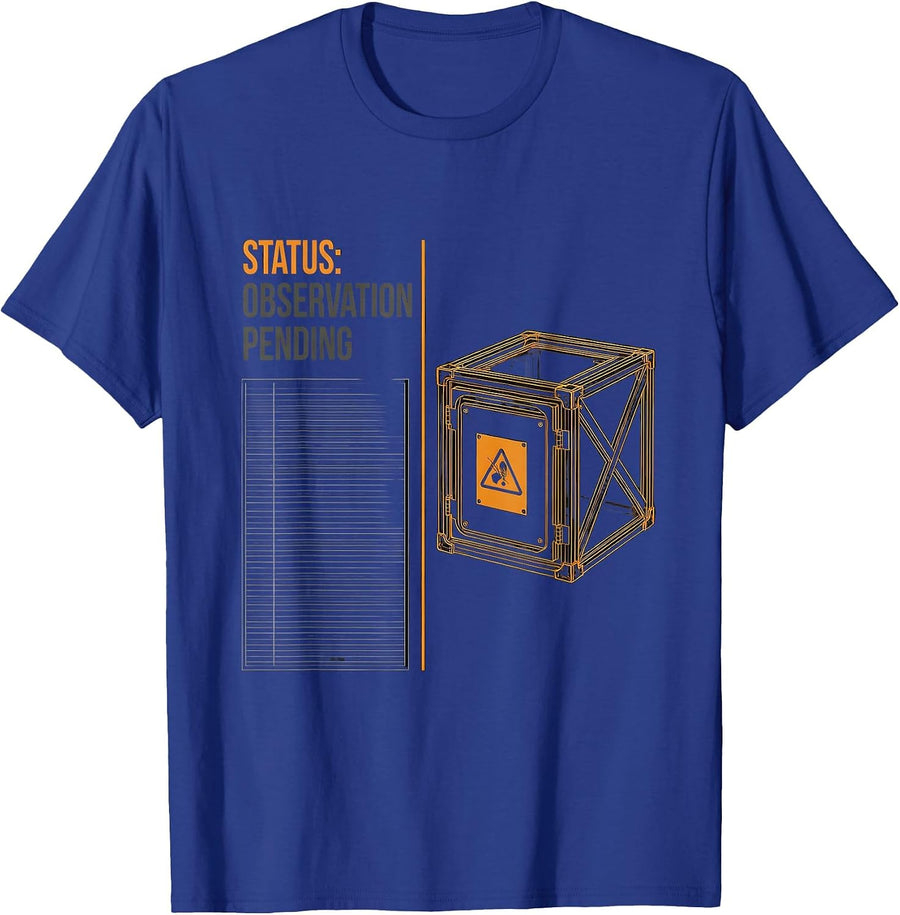 Status Observation Pending Funny Quantum Physics Nerd T-Shirt - Royal Blue