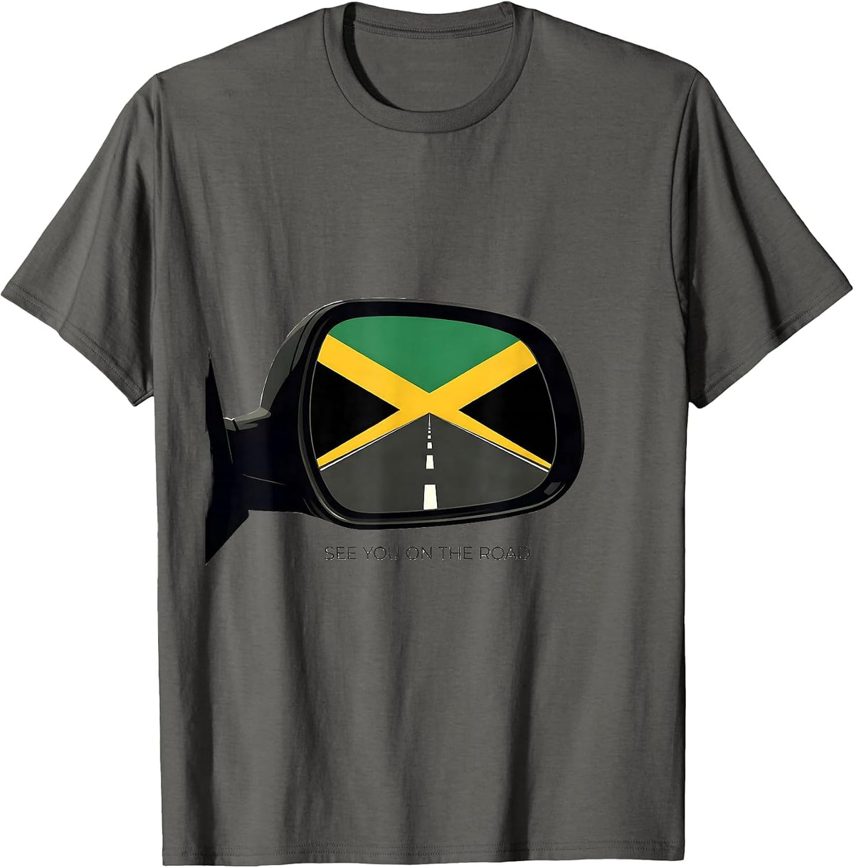 See You On The Road Editorial Conceptual Jamaican Carnival T-Shirt - Asphalt Grey