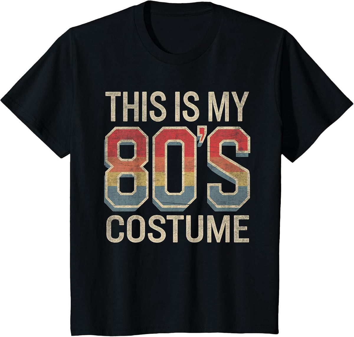 This is My 80s Costume 1980s Fashion Retro Halloween T-Shirt - Black