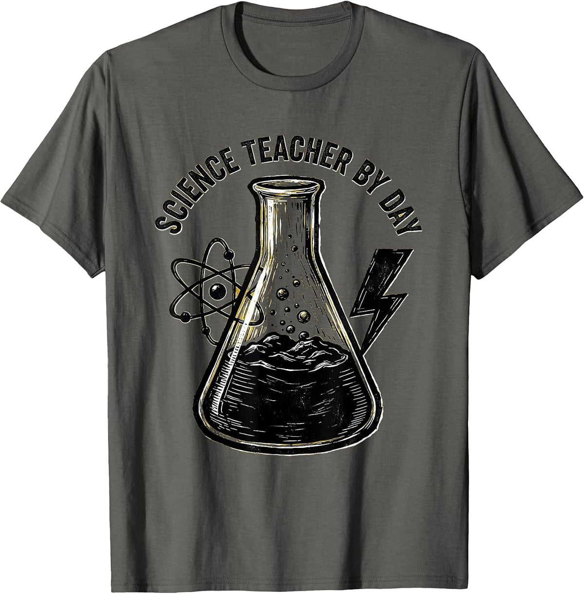 Men's Science Teacher By Day Back to School Design T-Shirt - Asphalt Grey