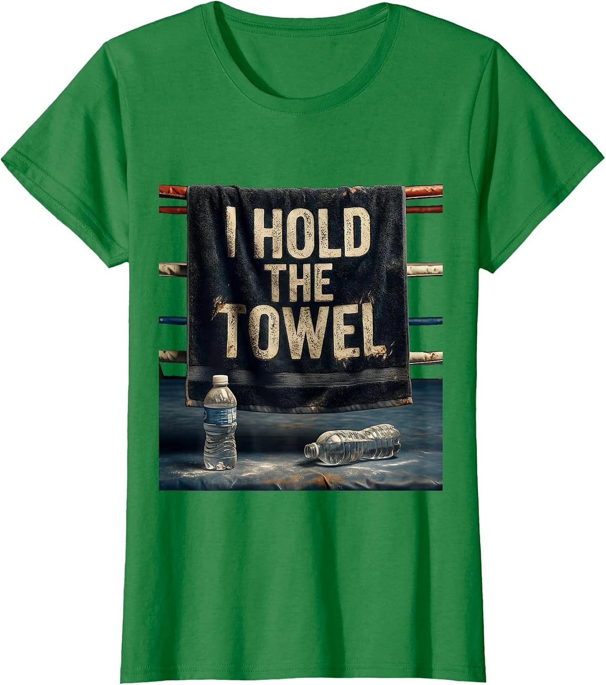 I Hold The Towel Vintage Boxing Muay Thai Fighter Pride T-Shirt - Kelly Green