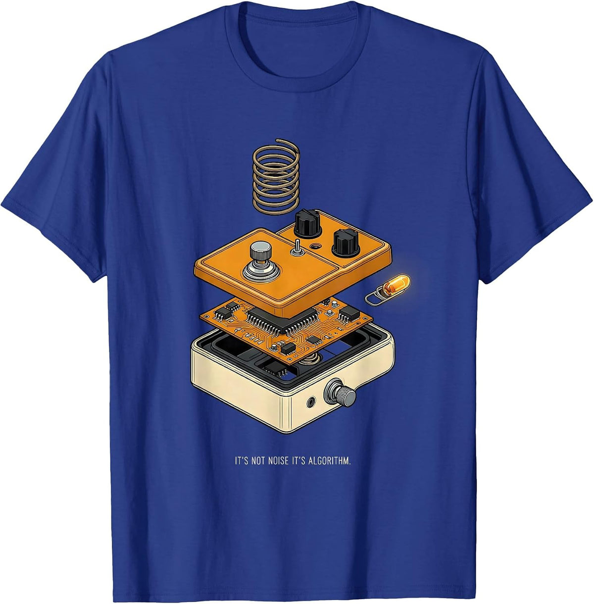 Men's Its Not Noise Its Algorithm Funny Heavy Metal Metalhead T-Shirt - Royal Blue