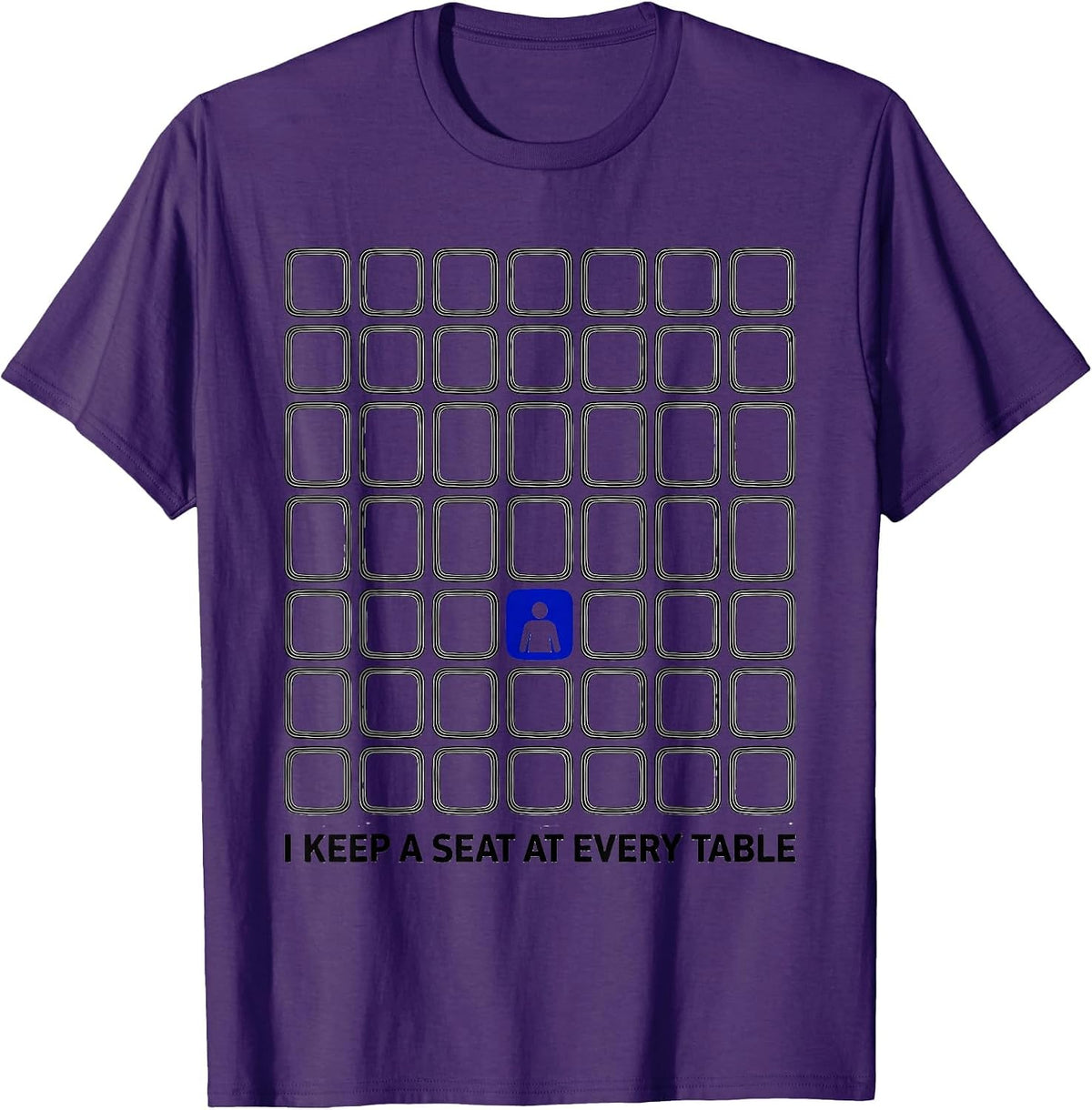 Men's I Keep A Seat At Every Table Funny Special Education Teacher T-Shirt - Purple