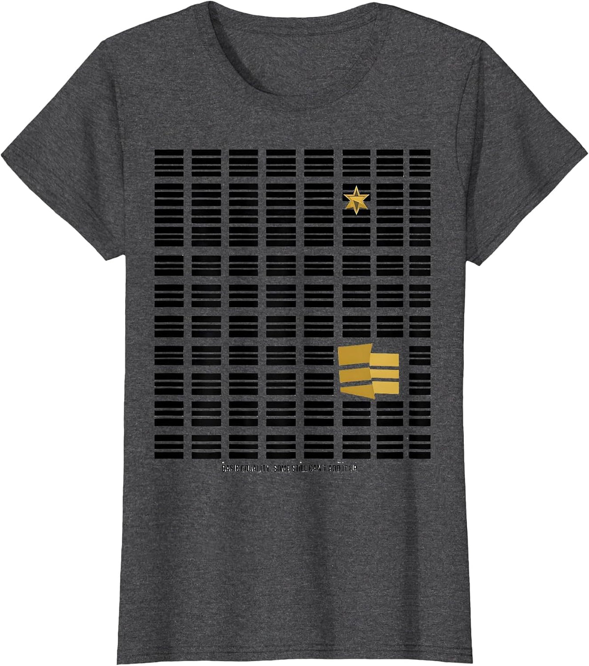 Women's Basic Equality Some Still Can't Add It Up Antiracism T-Shirt - Dark Heather Grey