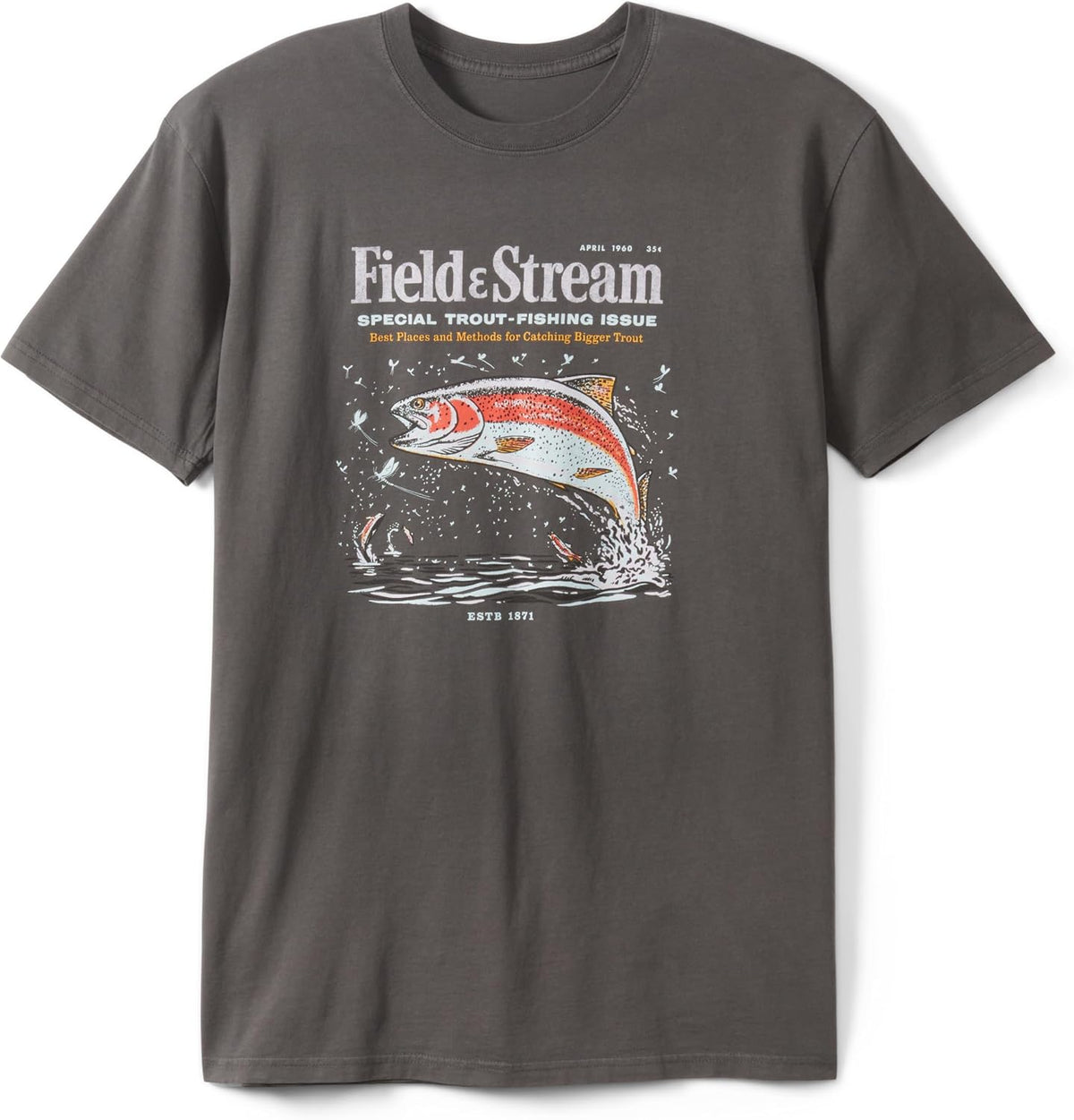 Field & Stream Unisex Short Sleeve Graphic Tee, Black, Medium - As Pictured