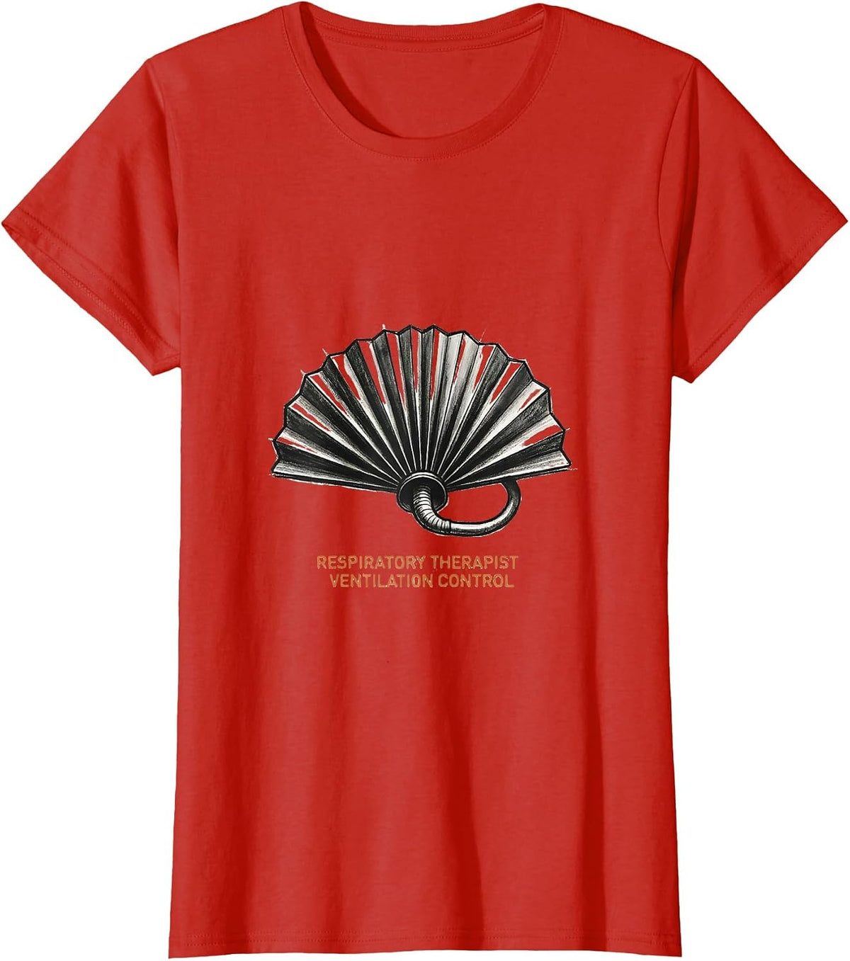 Women's Respiratory Therapist Ventilation Control Minimalist T-Shirt - Red