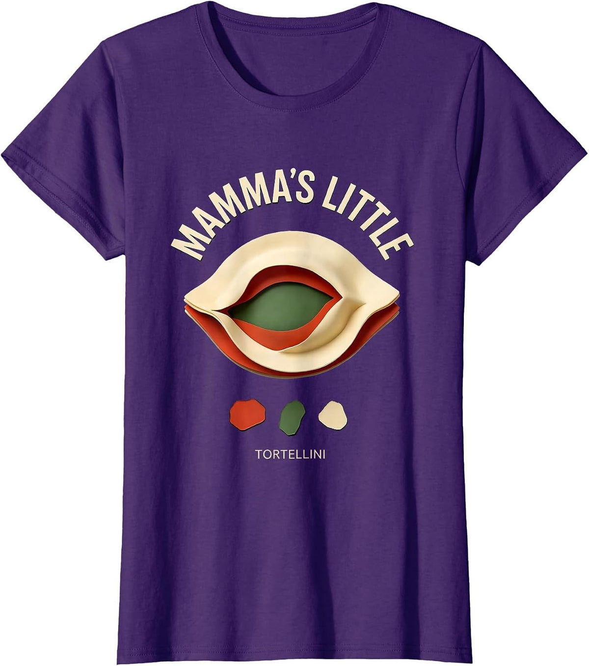 Women's Mamma's Little Tortellini Funny Italian-American Family T-Shirt - Purple