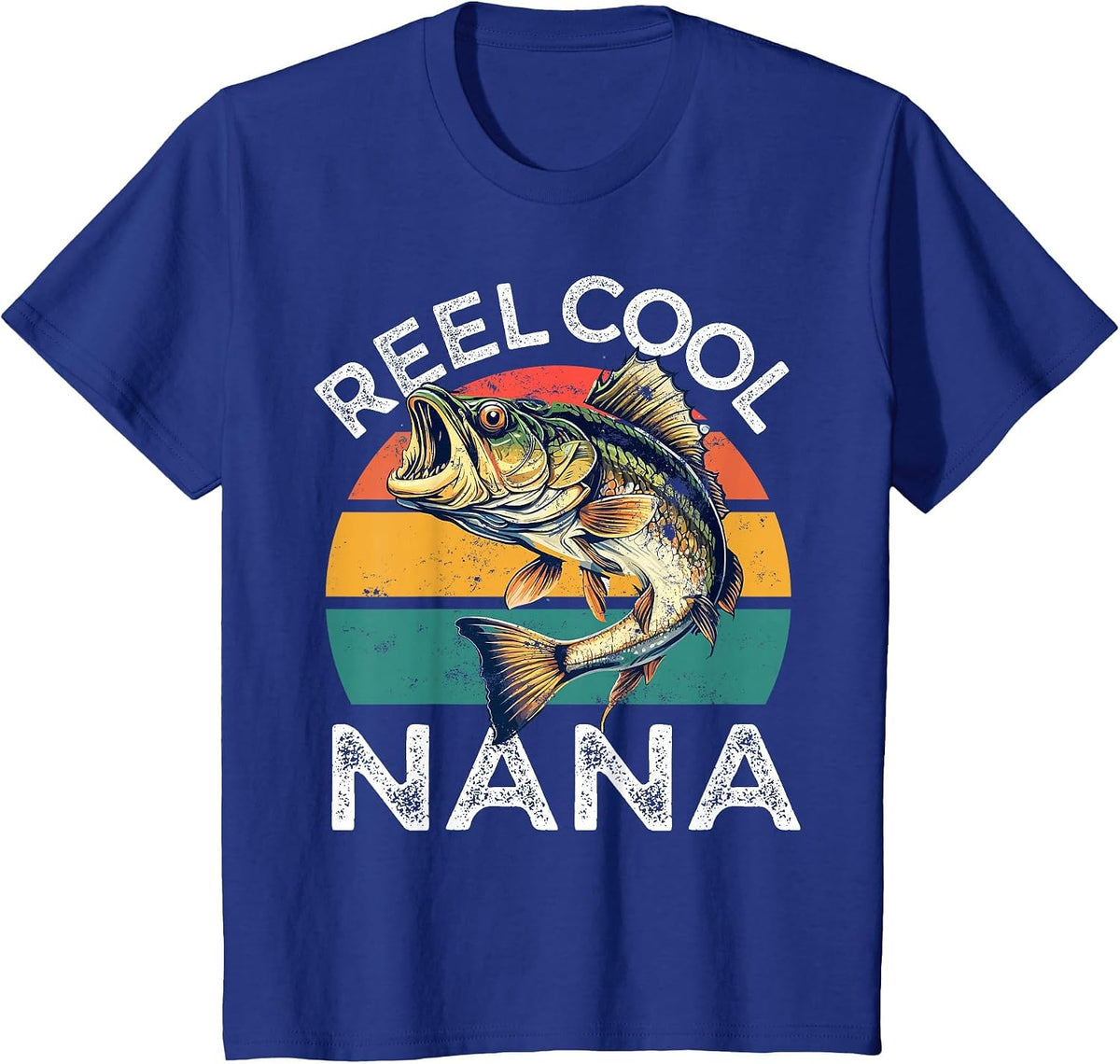 Fishing Reel Cool Nana Mothers Day Funny Bass Mom T-Shirt - Royal Blue