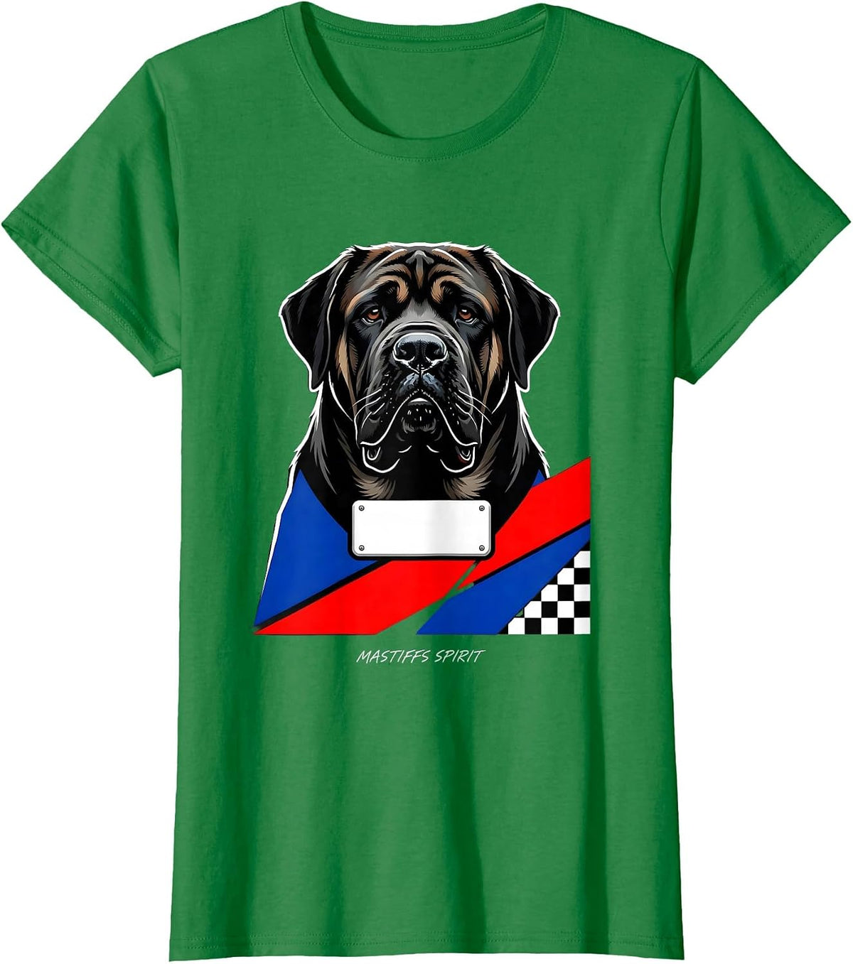 Women's Mastiffs Spirit Racing Livery School Mascot Team Spirit Fan T-Shirt - Kelly Green