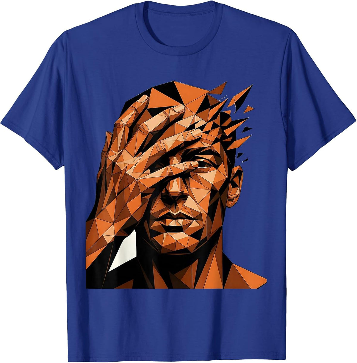 Hand Sculpting Clay Face Pottery Art Design T-Shirt - Royal Blue