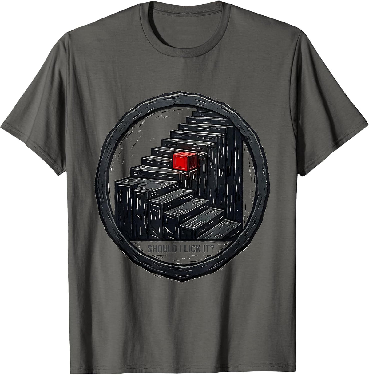Should I Lick It Funny Periodic Table Chemistry Teacher T-Shirt - Asphalt Grey