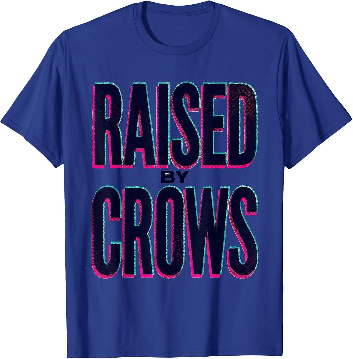 Men's Raised by Crows Dark Nature Crow Design T-Shirt - Royal Blue