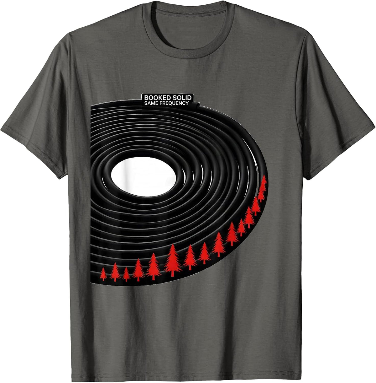 Booked Solid Same Frequency Funny Sonographer Ultrasound T-Shirt - Asphalt Grey