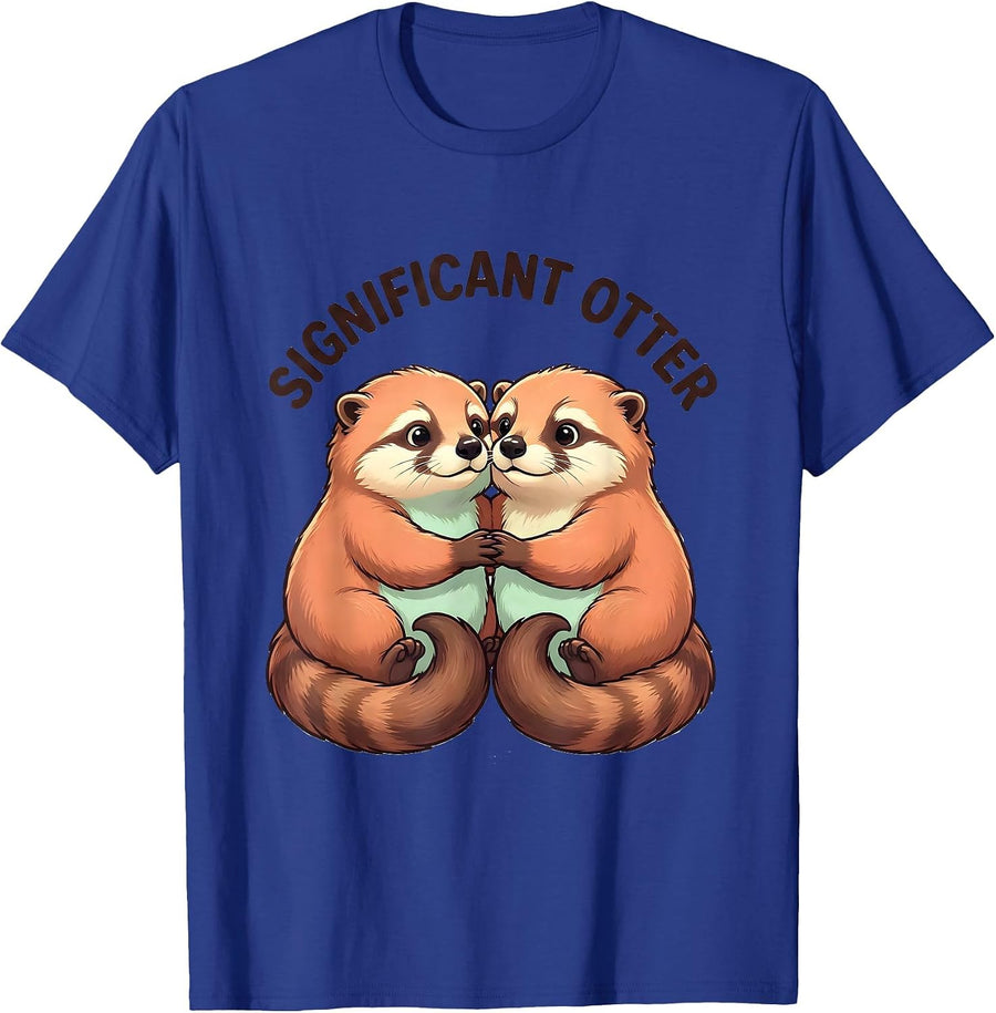 Significant Otter Cute Kawaii Funny Otter Lover Gift T-Shirt - Royal Blue
