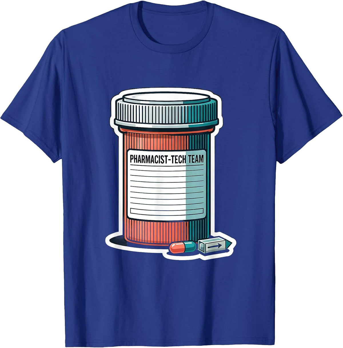 Pharmacist-Tech Team Funny Pharmacy Technician Pharmacist T-Shirt - Royal Blue