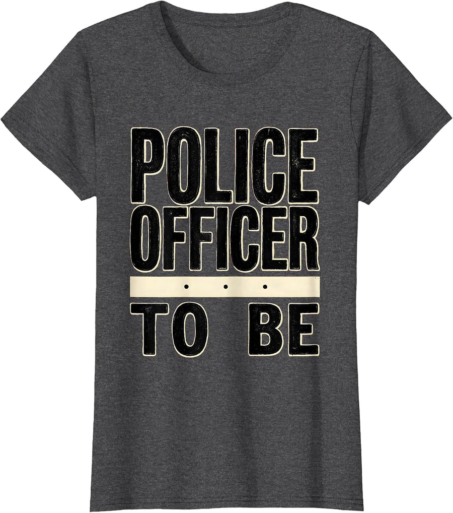 Women's Police Officer To Be Funny Kids Costume Roleplay T-Shirt - Dark Heather Grey
