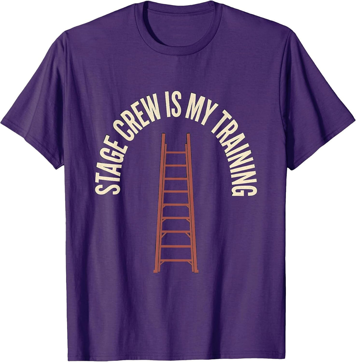 Men's Stage Crew Is My Training Funny Theatre Crew Member Humor T-Shirt - Purple