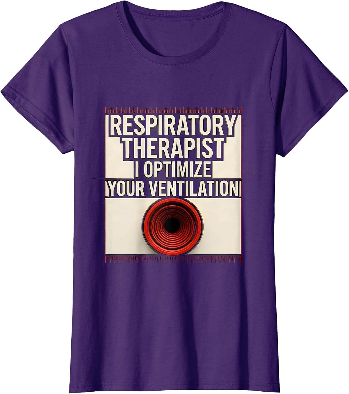 Women's Respiratory Therapist. I Optimize Your Ventilation Geometric T-Shirt - Purple