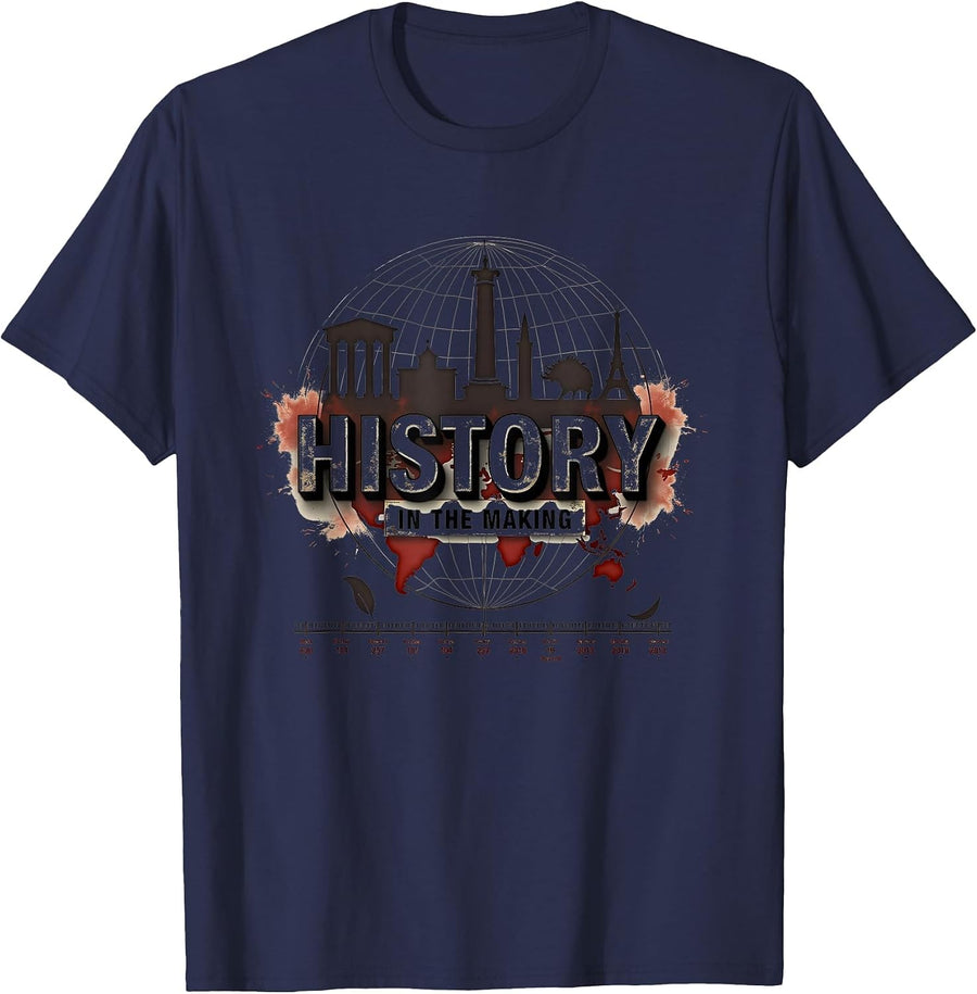 Social Studies Teacher: History in the Making T-Shirt - Navy Blue