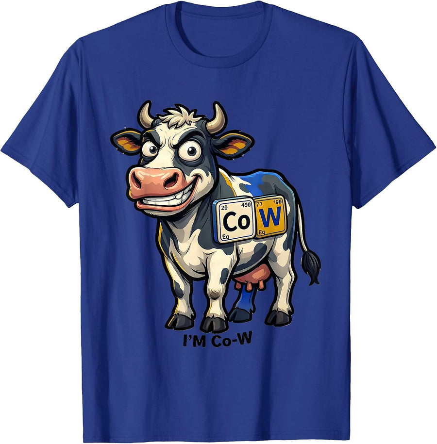 I'm Co-W Funny Periodic Table Chemistry Science Teacher Gift T-Shirt - Royal Blue