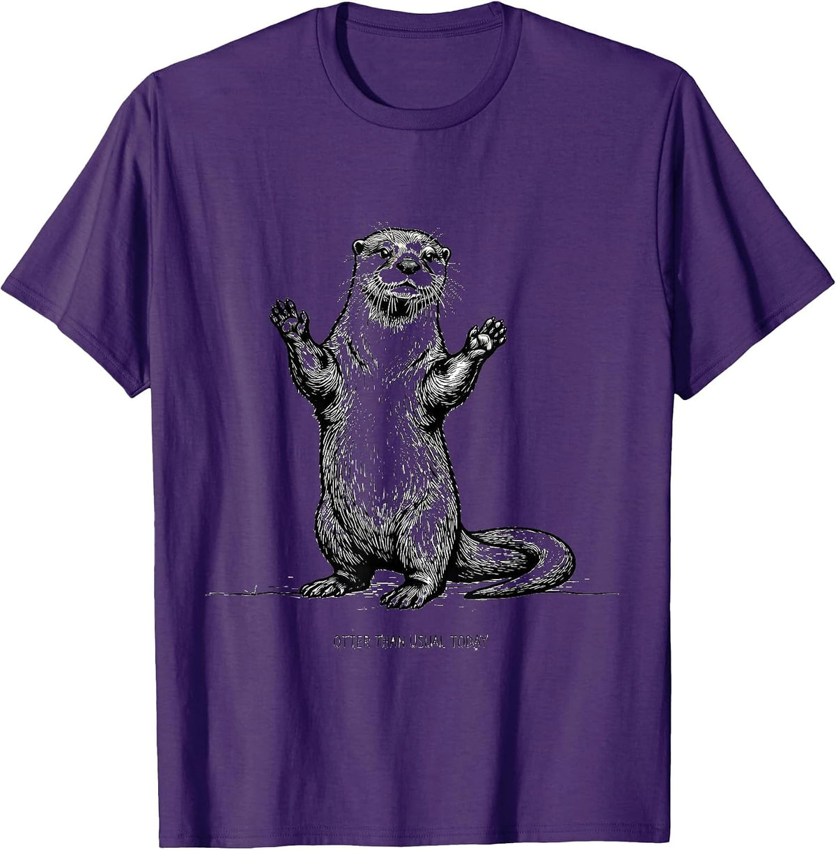 Otter Than Usual Today Funny Otter Lover Gift For Kids Teens T-Shirt - Purple