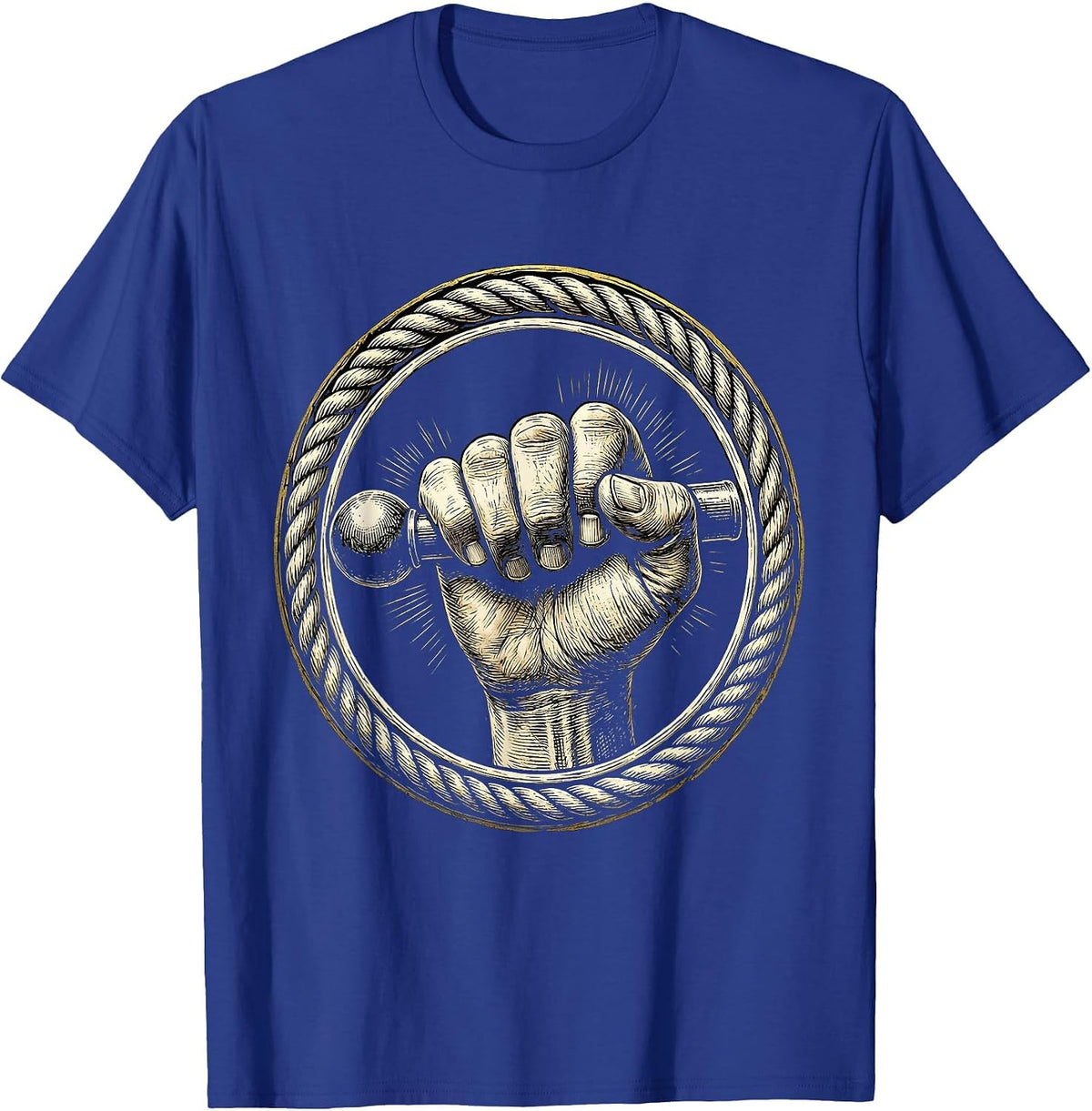 Slot Machine Lever Pull Gambling Graphic Tee T-Shirt - Royal Blue