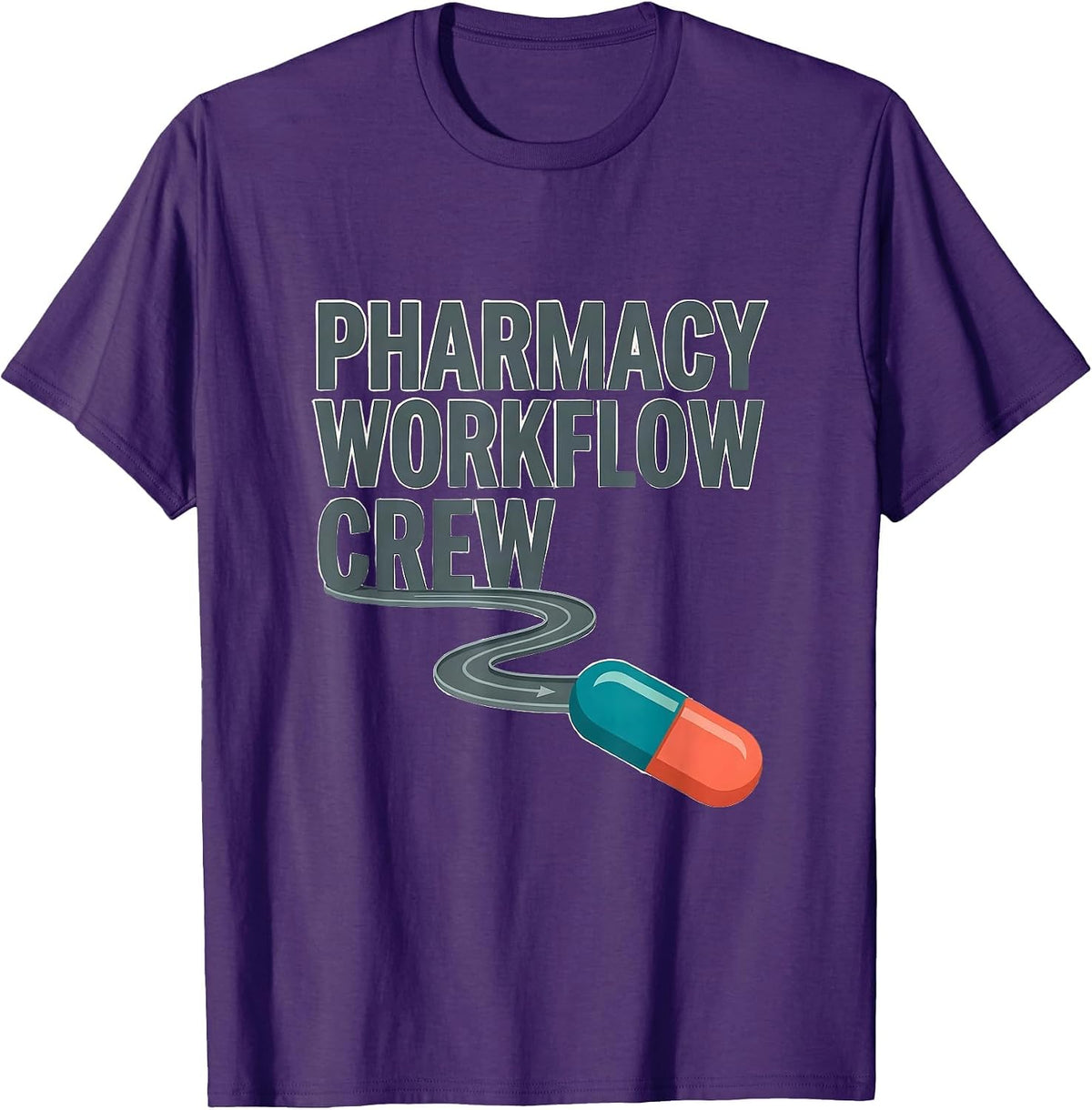 Pharmacy Workflow Crew Funny Pharmacist Pharmacy Technician T-Shirt - Purple
