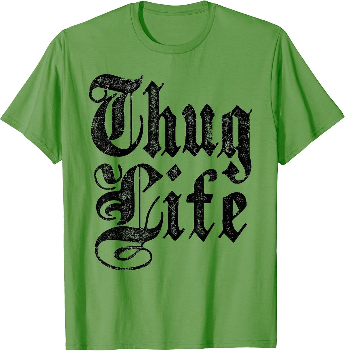 Ripple Junction Thug Life Old English T-Shirt - Grass Green