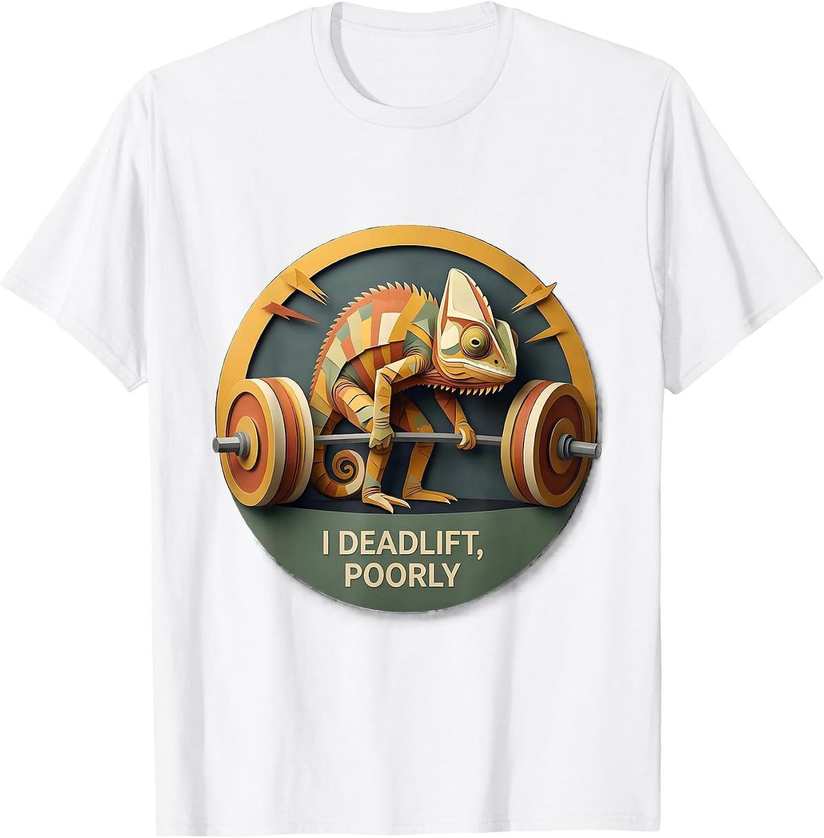Men's I Deadlift, Poorly Funny Gym Workout Weightlifting Humor T-Shirt - White