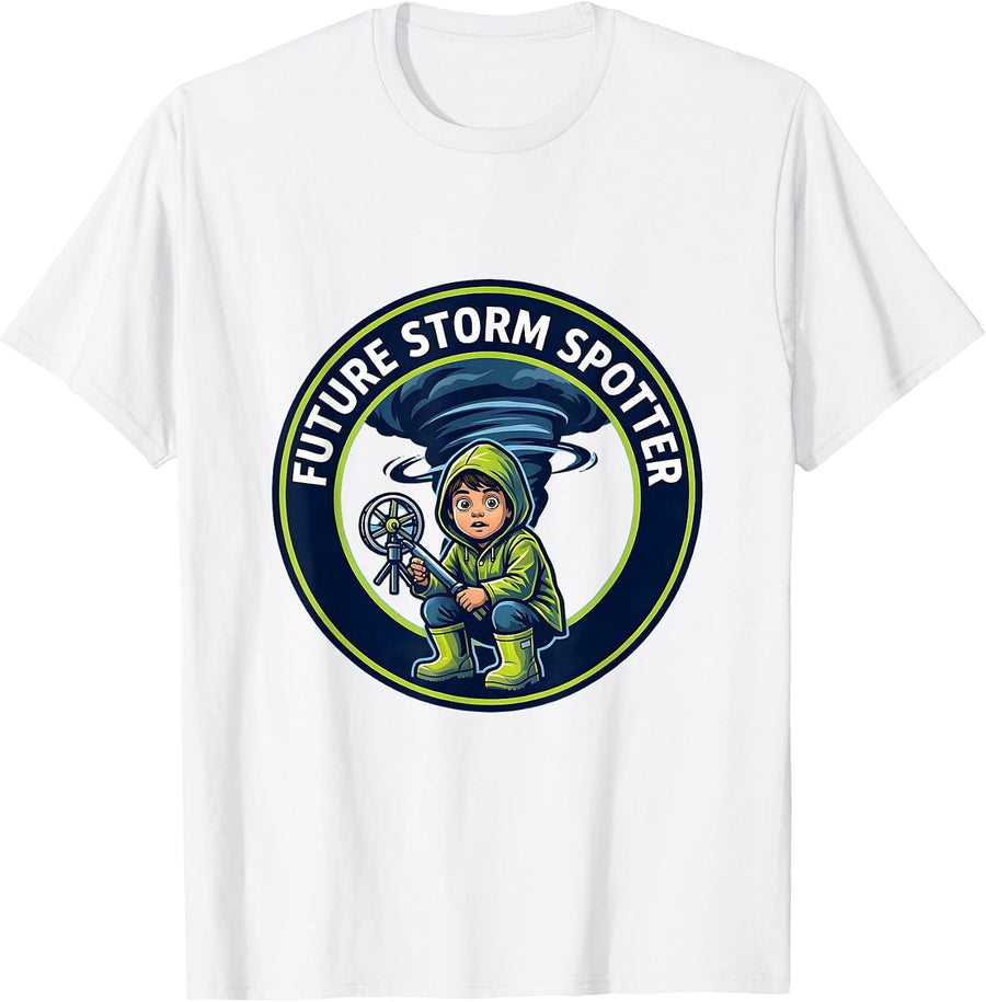Men's Future Storm Spotter Funny Meteorology Storm Chaser Weather T-Shirt - White
