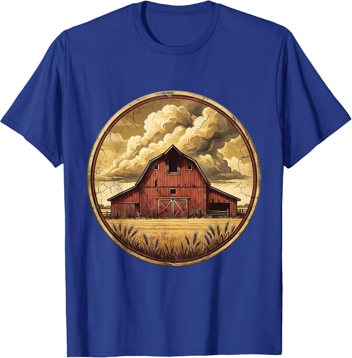 Men's Red Barn Stormy Sky Country Music Graphic T-Shirt - Royal Blue