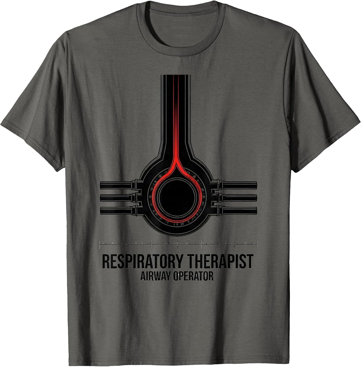 Men's Respiratory Therapist Airway Operator T-Shirt - Asphalt Grey